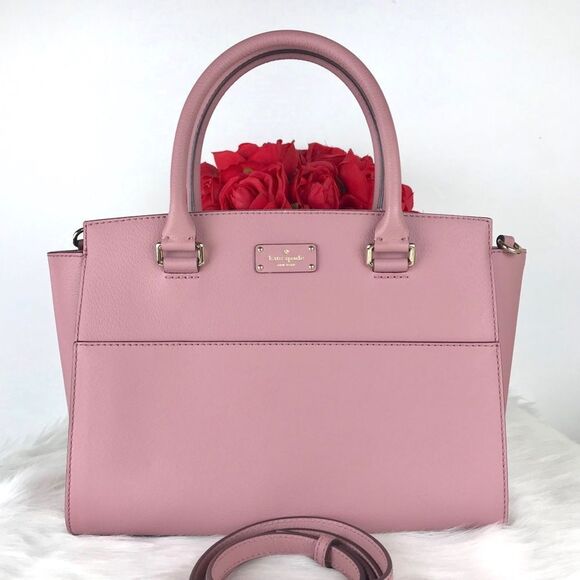 ♥️ NWT KATE SPADE PINK LEATHER SATCHEL ♥️ - Picture 1 of 5